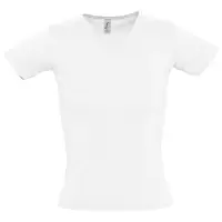 Футболка женская Lady 220 с V-обр. вырезом, белая, размер L