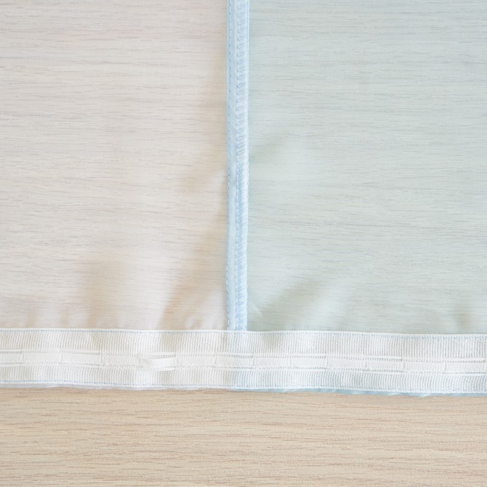 Комплект штор для кухни Witerra Лидия 250х160см, голубой, пэ100%