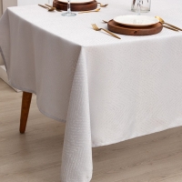 Скатерть Этель "Зигзаг" цв.серебро, 142*283 +/-3 см, 115 &plusmn;10 гр,100% п/э