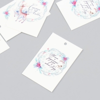 Бирка картон "Новогодние веточки" набор 10 шт (5 видов) 4х6 см Бирка картон "Новогодние веточки" набор 10 шт (5 видов) 4х6 см