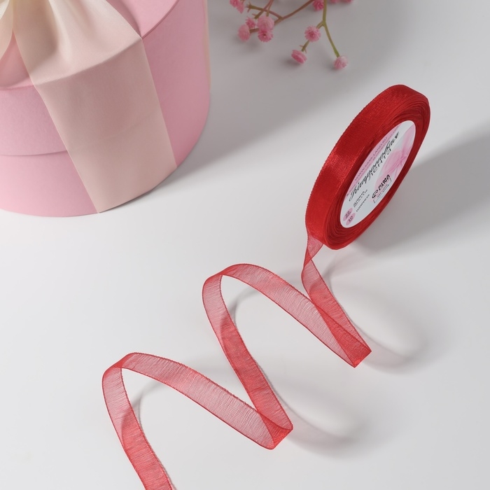 Лента капроновая, 10 мм, 20 &plusmn; 1 м, цвет красный №26