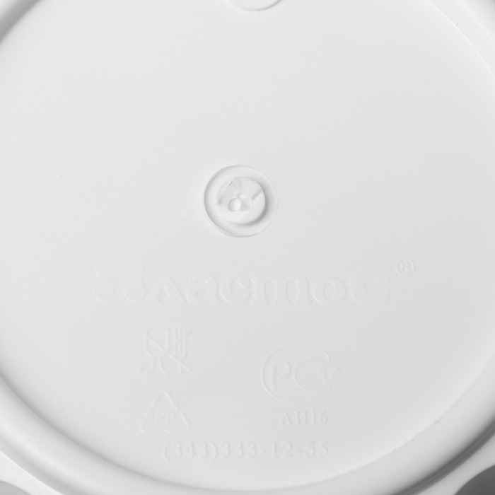 Горшок для цветов с поддоном &laquo;Хризантема&raquo;, 3,4 л, d=19 см, h=18 см, цвет белый