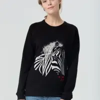 Толстовка женская &laquo;Арт-рокстар. Kiss Me&raquo;, черная, размер M