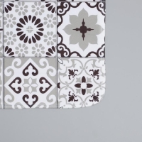 Набор ковриков для ванной и туалета Доляна &laquo;Плитка&raquo;, 2 шт: 50&times;80, 40&times;50 см, цвет коричневый