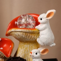 Фонтан "Зайчики у мухоморов" 22х16 см (с подсветкой) Фонтан "Зайчики у мухоморов" 22х16 см (с подсветкой)