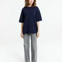 Джемпер с коротким рукавом Siluetti Volumica, темно-синий, размер M/L