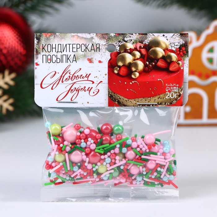 Новый год. Кондитерская посыпка "Ягодный мохито", 20 г