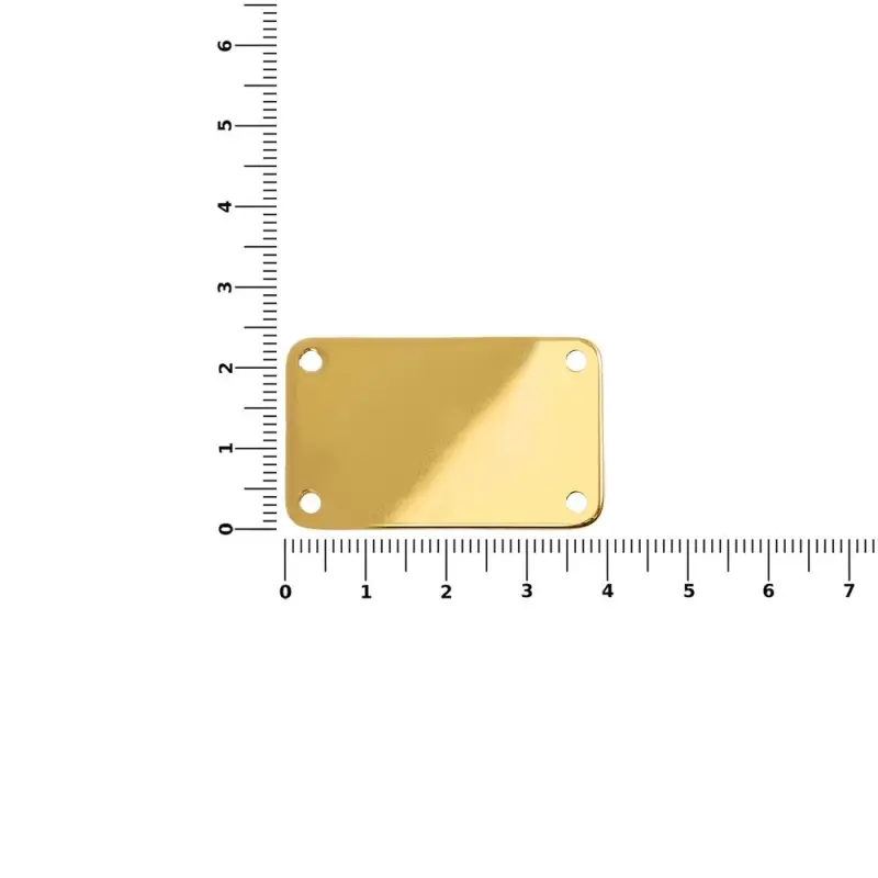 Шильдик металлический Furo, золотистый глянцевый