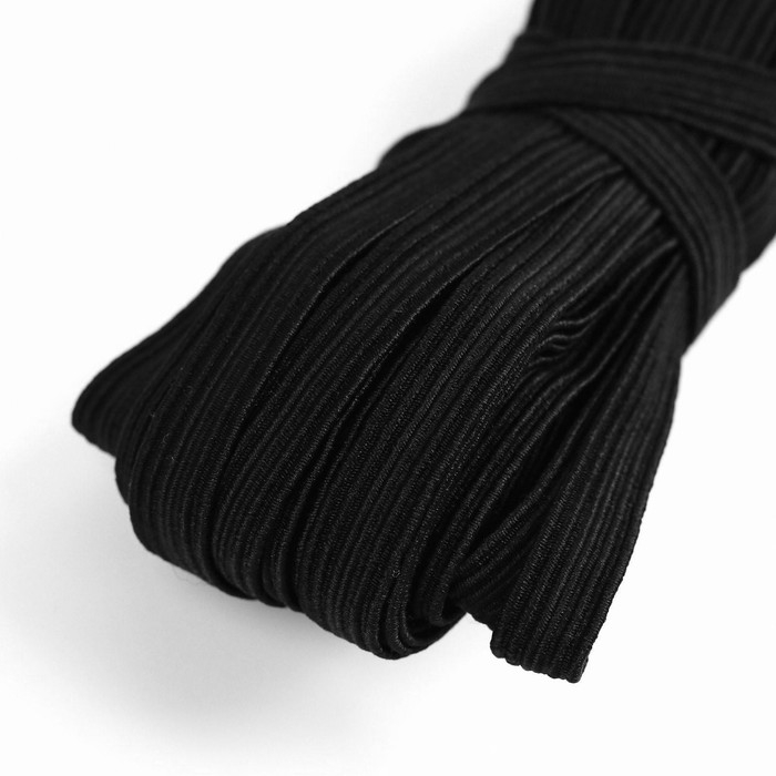 Резинка бельевая, 8 мм, 10 &plusmn; 1 м, цвет чёрный, цена за 1 штуку
