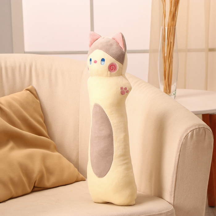 Мягкая игрушка &laquo;Кот-батон&raquo;, 50 см, цвет светло-серый