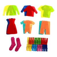 Игровой набор &laquo;Стирка&raquo; Основание, 24 прищепки, 4 предметов одежды, 22 &times; 13 &times; 40 см