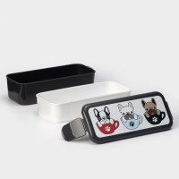 Контейнер для обеда &laquo;Бульдоги&raquo;, 2 отделения, 500+500 мл