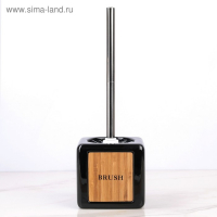 Ёрш для унитаза с подставкой &laquo;Стиль&raquo;, 400 мл, 12&times;10&times;36 см, цвет чёрный