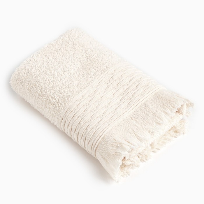 Полотенце махровое Love Life &laquo;Аморе&raquo; 70х140 см, молочный, 100% хл, 450 гр/м2