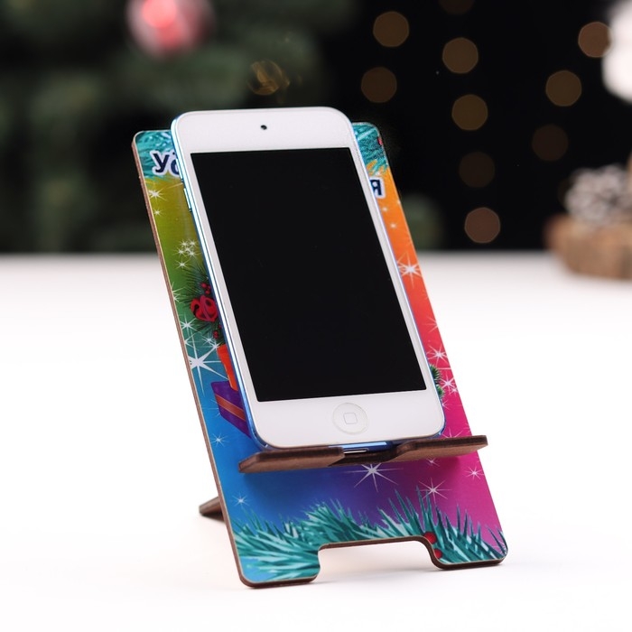 Подставка под телефон Подставка под телефон "Удачи и счастья в придачу!" символ года, подароки