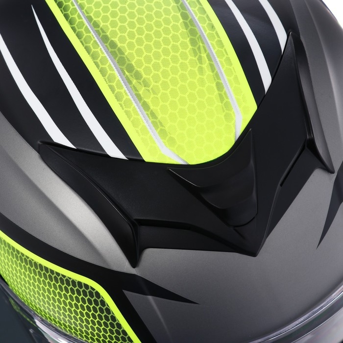 Шлем интеграл, графика, салатовый, размер L, FF867 Шлем интеграл, графика, салатовый, размер L, FF867