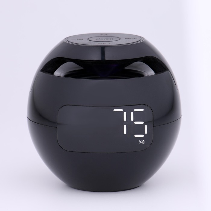 Часы - будильник электронные настольные: колонка, bluetooth, tf-карта, 8.5 х 7.5 см, USB