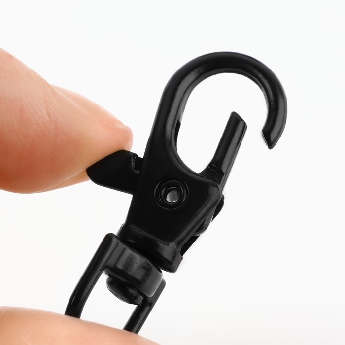 Карабин металлический, 37 × 12 мм / 9 × 1,7 мм, 5 шт, цвет чёрный Карабин металлический, 37 × 12 мм / 9 × 1,7 мм, 5 шт, цвет чёрный