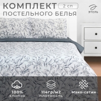 Постельное бельё Этель 2 сп Magnolia, 175х215 см, 200х220 см, 50х70 см -2 шт, мако-сатин 114г/м2 Постельное бельё Этель 2 сп Magnolia, 175х215 см, 200х220 см, 50х70 см -2 шт, мако-сатин 114г/м2