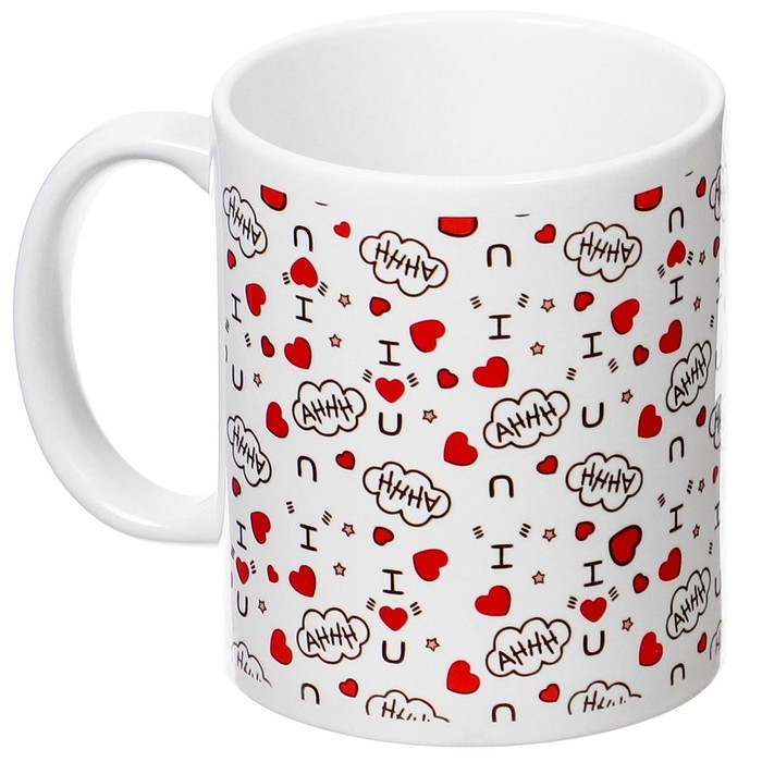 Набор парных кружек, 320 мл "Сердечки", Микки и друзья