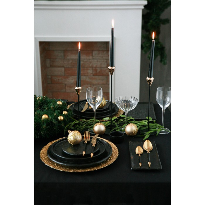 Блюдо фарфоровое для подачи Magistro Pietra lunare, 26,5&times;15&times;2 см, цвет чёрный