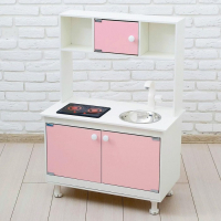 Игровая мебель «Кухонный гарнитур», световые и звуковые эффекты, цвет розовый, интерактивная панель Игровая мебель «Кухонный гарнитур», световые и звуковые эффекты, цвет розовый, интерактивная панель