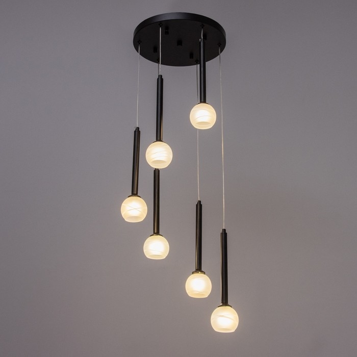 Светильник "Жозефина" 6х3Вт G4 Чёрный 30х30х180см