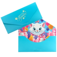 Конверт для денег подарочный. Набор, софт тач, тиснение, 19 х 9 см, Дисней Конверт для денег подарочный. Набор, софт тач, тиснение, 19 х 9 см, Дисней