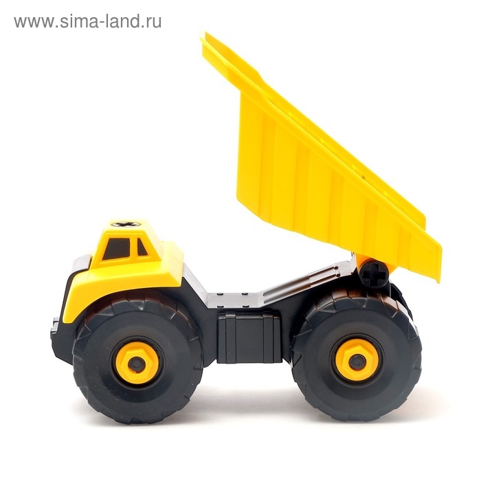 Конструктор винтовой &laquo;Строительный самосвал&raquo;, с отвёрткой, 14 деталей