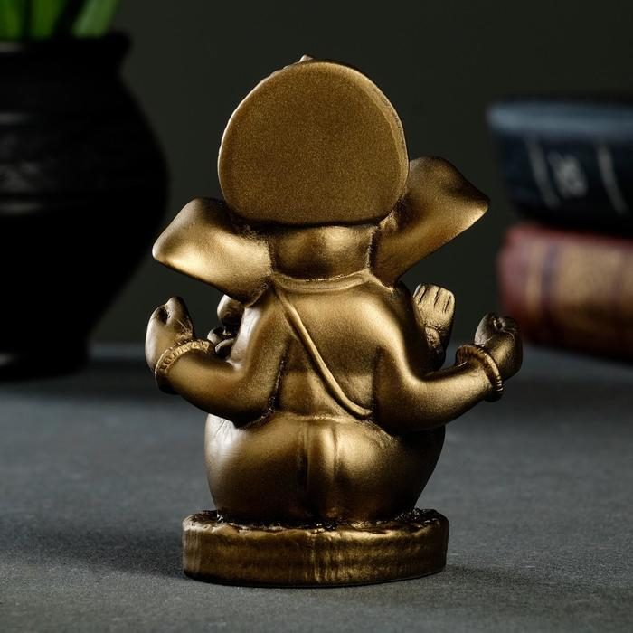 Фигура Фигура "Ганеша" 11 см бронза / мраморная крошка