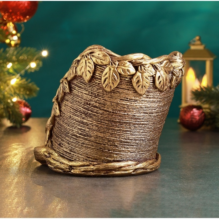 Подставка под бутылку "Змея" бронза, 15х18х41см