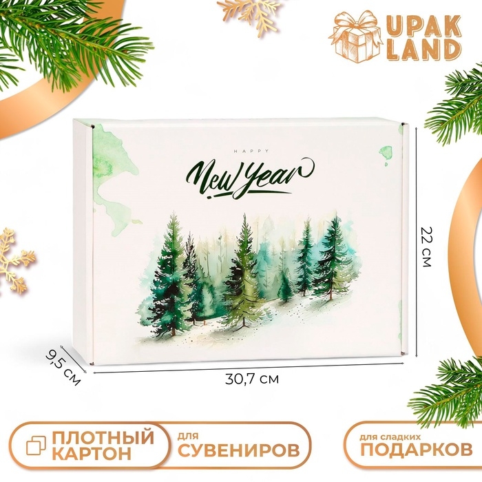 Складная коробка &laquo;Зимний лес&raquo;, 30,7 &times; 22 &times; 9,5 см