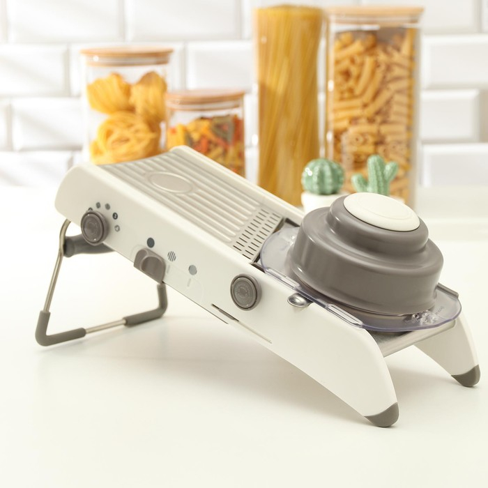 Овощерезка Magistro Stormy, с контролируемым углом нарезания, нержавеющая сталь, 35&times;15&times;14 см, цвет белый