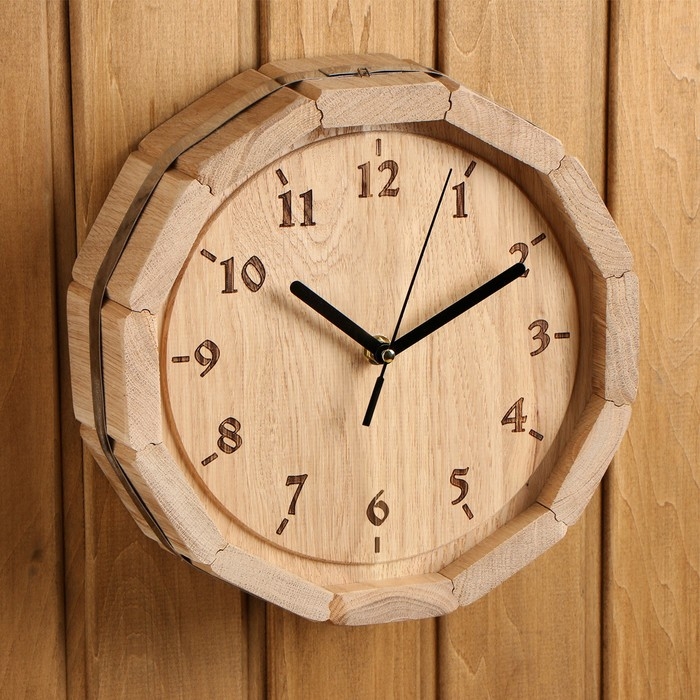 Часы банные бочонок Часы банные бочонок "Бочка", дуб МИКС