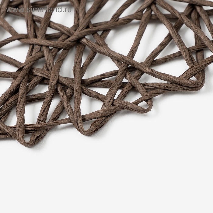 Салфетка сервировочная Доляна Салфетка сервировочная Доляна "Трава", цв.кофейный, d 38 см