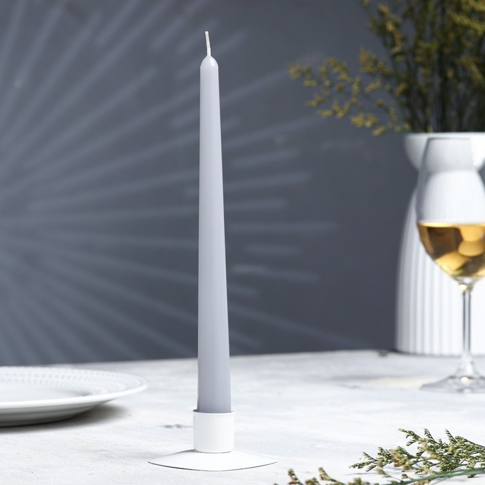 Свеча античная, 2,3х 24,5 см, 5 ч, 55 г, серая Свеча античная, 2,3х 24,5 см, 5 ч, 55 г, серая