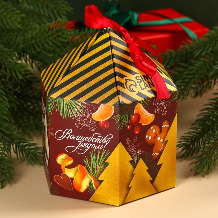 Подарочный набор &laquo;Верь в чудеса&raquo;: чай чёрный, вкус: глинтвейн, 50 г., кружка 300 мл., носки 36 - 39 размер