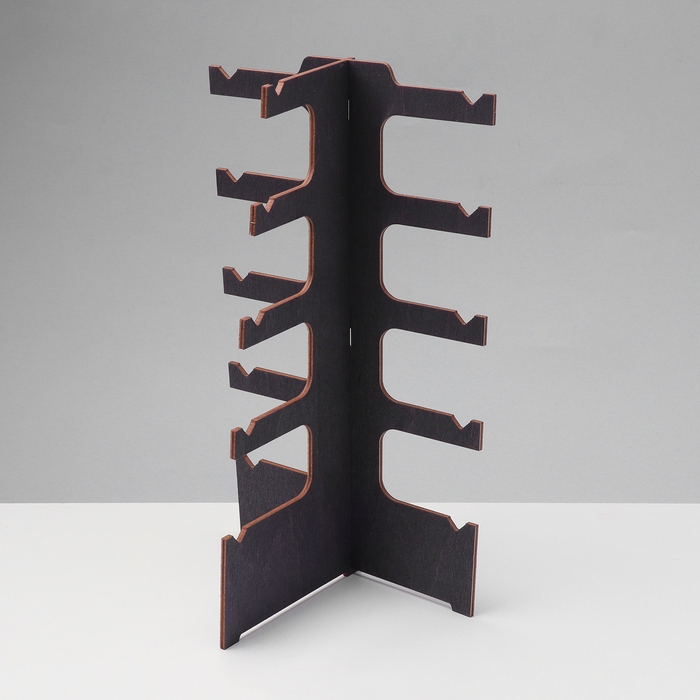 Подставка под очки &laquo;Эко&raquo; 5 мест, 14,5&times;12&times;28см, фанера, цвет темный