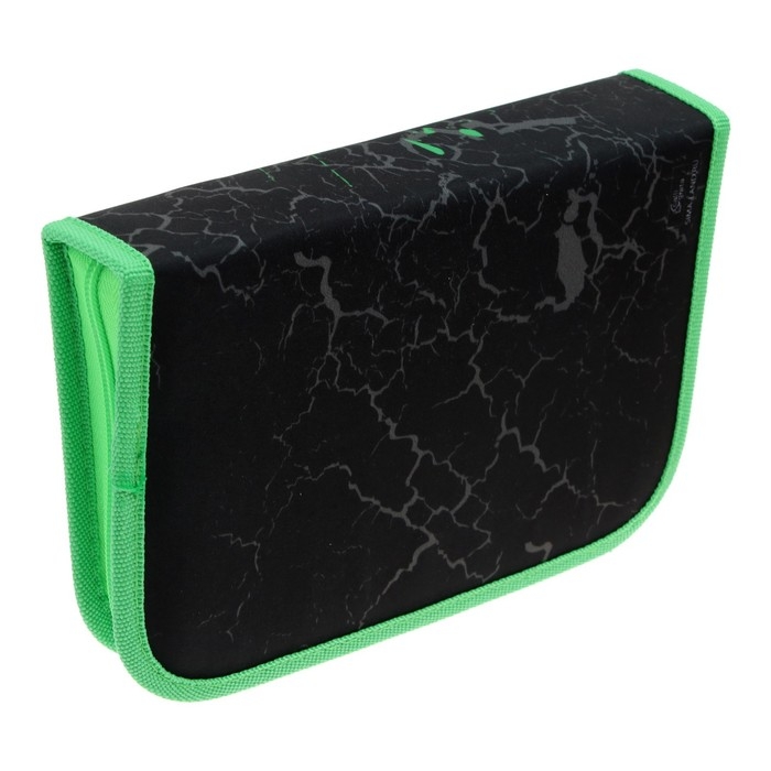 Пенал 3 секции, вкладка внутри, 140 х 210 х 40 мм, тканевый, Calligrata TOP Block "След"