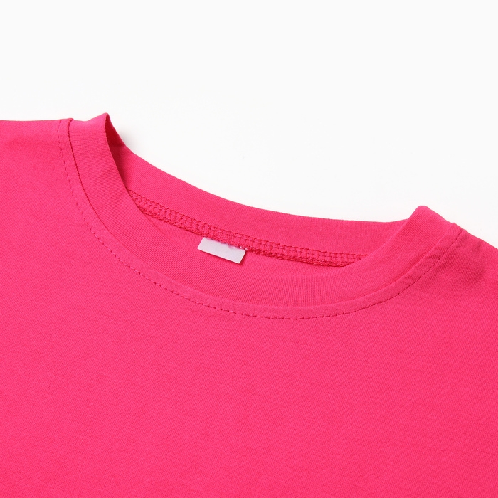 Футболка детская со спущенным плечом, цвет фуксия, рост 140 см Футболка детская со спущенным плечом, цвет фуксия, рост 140 см