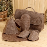 Набор банный "Темный" портфель, 5 предметов Набор банный "Темный" портфель, 5 предметов