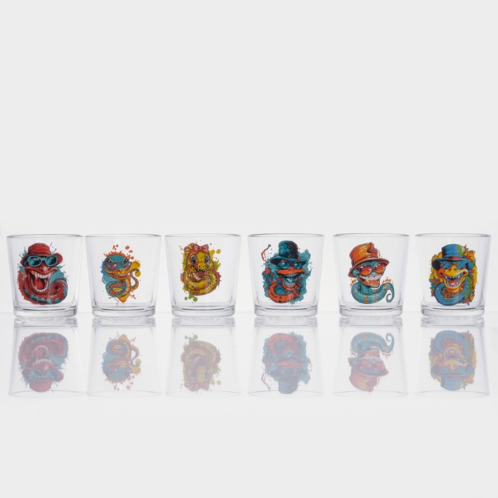 Набор стеклянных стопок &laquo;Символ года 2025&raquo;, 50 мл, 6 шт