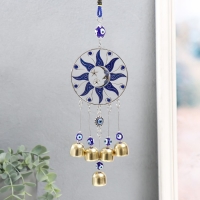 Музыка ветра металл "Месяц в солнце" от сглаза 5 колокольчиков 22 см Музыка ветра металл "Месяц в солнце" от сглаза 5 колокольчиков 22 см