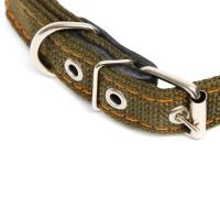 Ошейник брезентовый двухслойный, 54 х 2,5 см, ОШ 35-45 см, хаки Ошейник брезентовый двухслойный, 54 х 2,5 см, ОШ 35-45 см, хаки