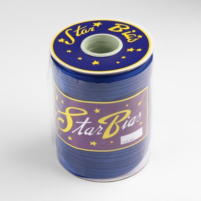 Косая бейка, атласная, 15 мм &times; 132 &plusmn; 1 м, цвет синий №9087