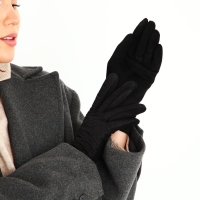 Перчатки женские, безразмерные, без утеплителя, цвет чёрный Перчатки женские, безразмерные, без утеплителя, цвет чёрный