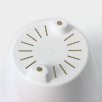 Кашпо для цветов со вставкой &laquo;Вдохновение&raquo;, 2,25 л, d=17,5 см, h=15 см, белое