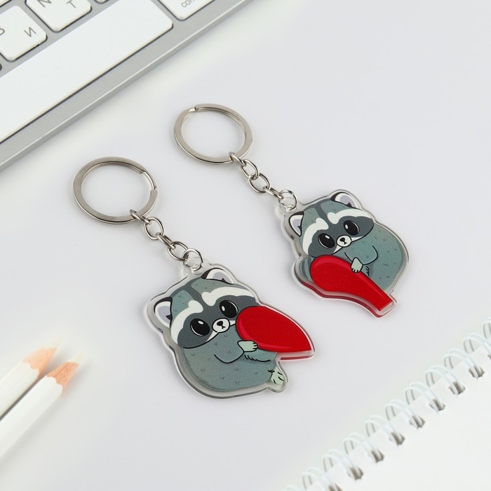 Парные брелоки &laquo;Енотики&raquo; набор, 2 шт.