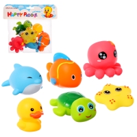 Набор игрушек &laquo;Малыши&raquo;, для ванны, 6 предметов