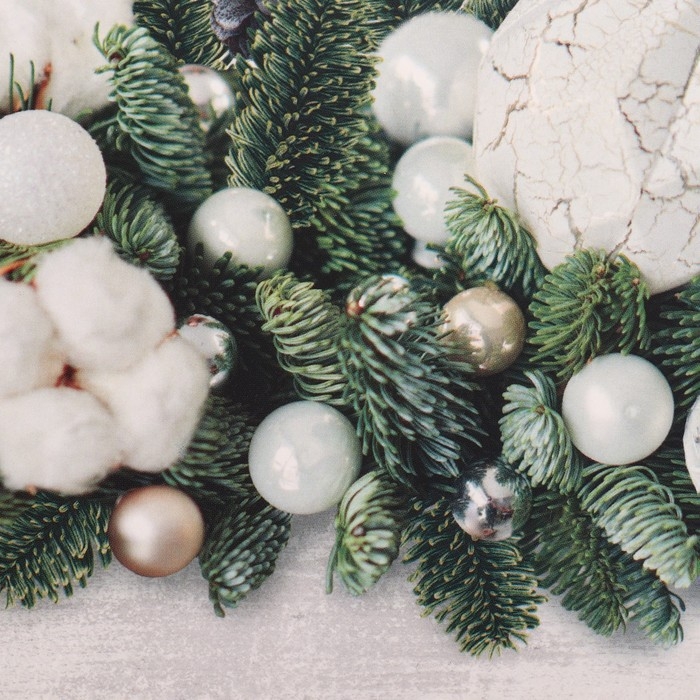 Коробка для капкейка &laquo;Снежные игрушки&raquo;, 23 х 16 х 10 см, Новый год